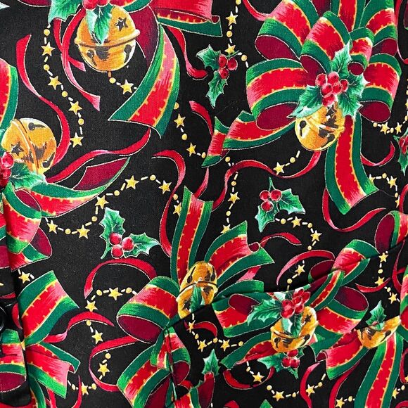 Vintage Saddle River Sportswear Vest Size M Bows Jingle Bells Christmas Holiday - Picture 4 of 4